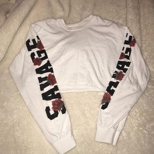 Long sleeve crop